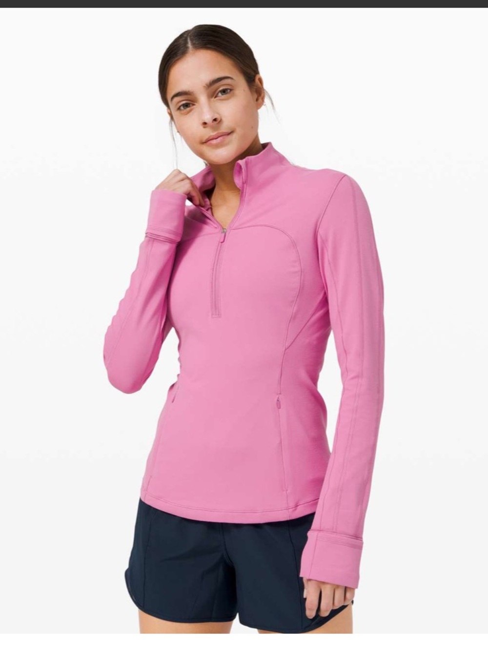 Lululemon Run Briskly 1/2 Zip Magenta Glow Size 10